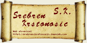 Srebren Krstonošić vizit kartica